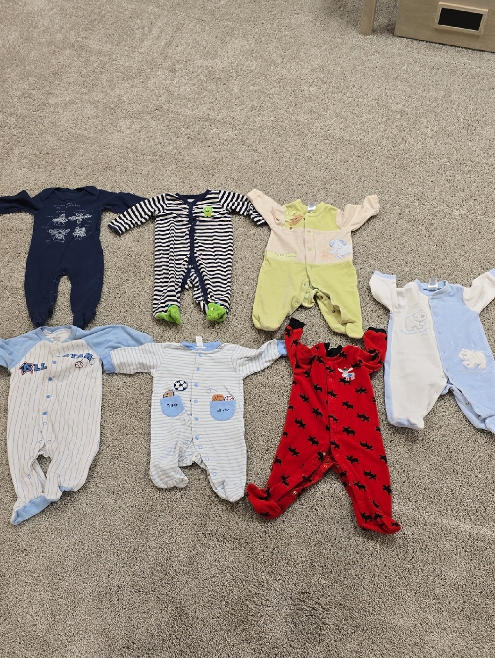Carter's + More Baby Sleepwear 6-9 Months Lot Of 7 (All Excellent Condition)!